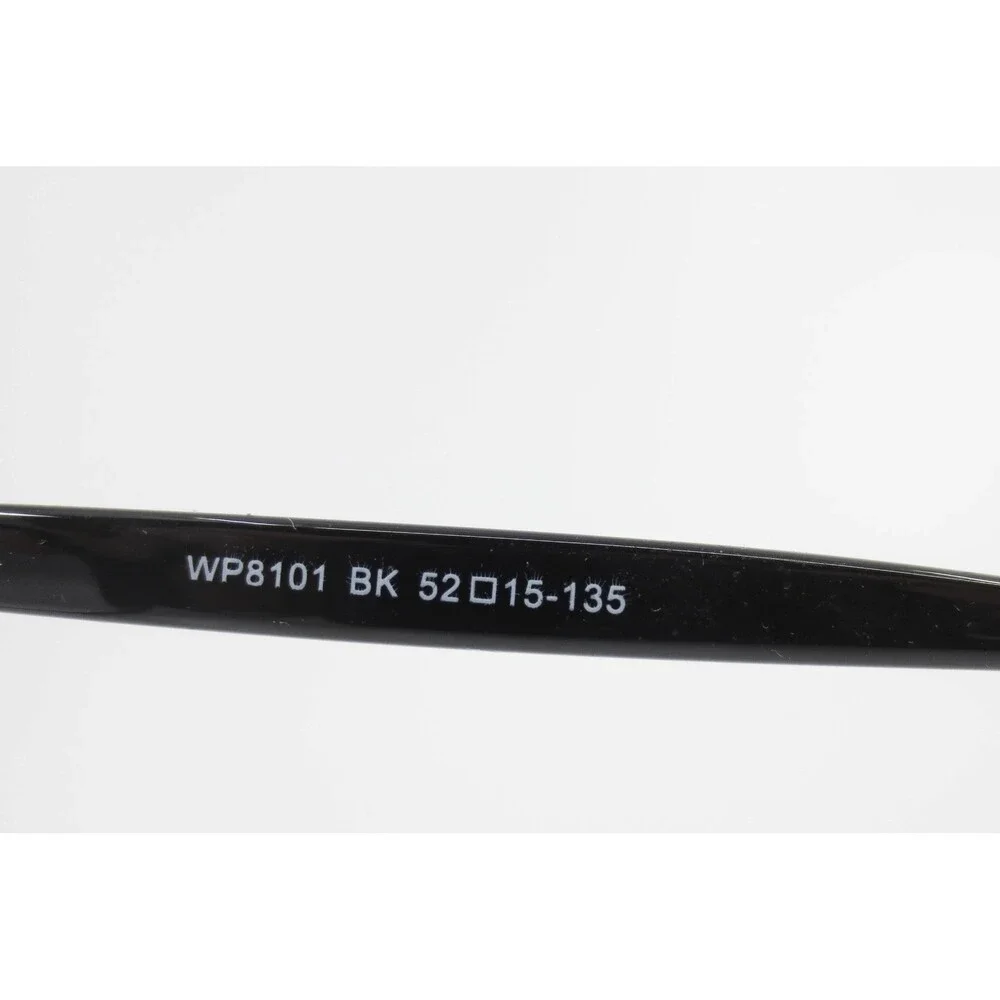 Black Rectangular Eyeglass Frames WP8101 BK 52-15-135 Glossy Acetate Glasses
